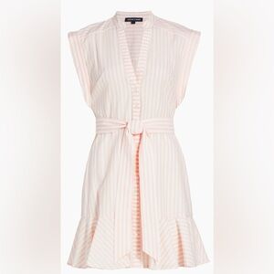 Veronica Beard Blush Striped Sleeveless Robe